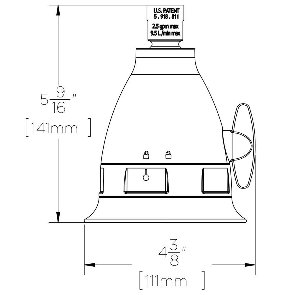 Speakman Polished Chrome Multi Function Full and Massage Jet Showerhead 