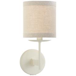 60W 1-Light 12-1/4 in. Light Cream Wall Sconce