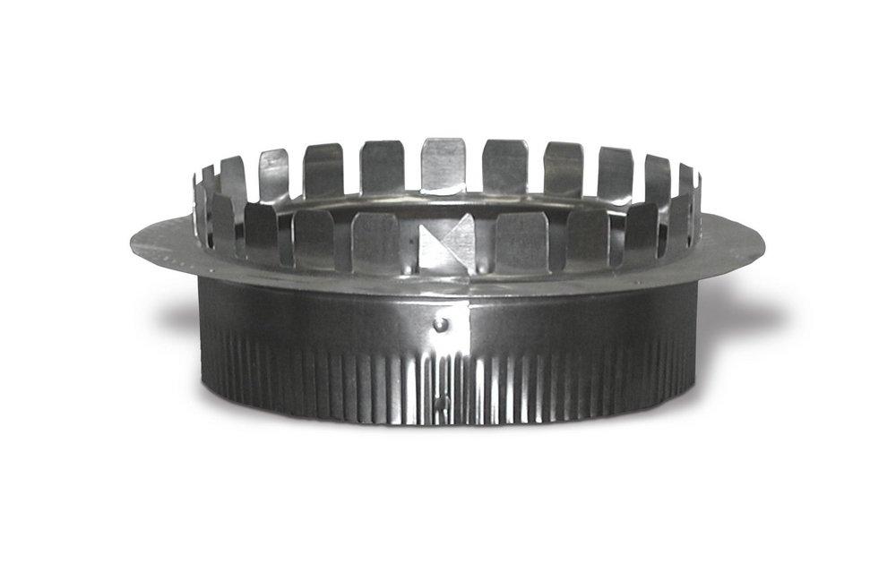 Galvanized Steel Starting Collar in Round Duct 