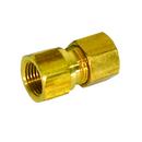 1/2 in. x 3/8 in. Brass Compression x Female Connector, Lead-Free 