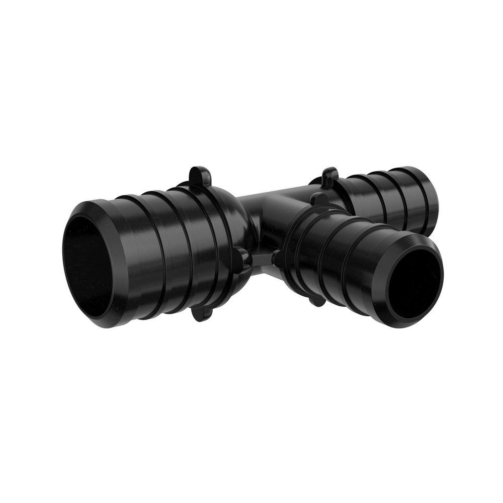 Jones Stephens Black Plastic PEX Crimp Tee 