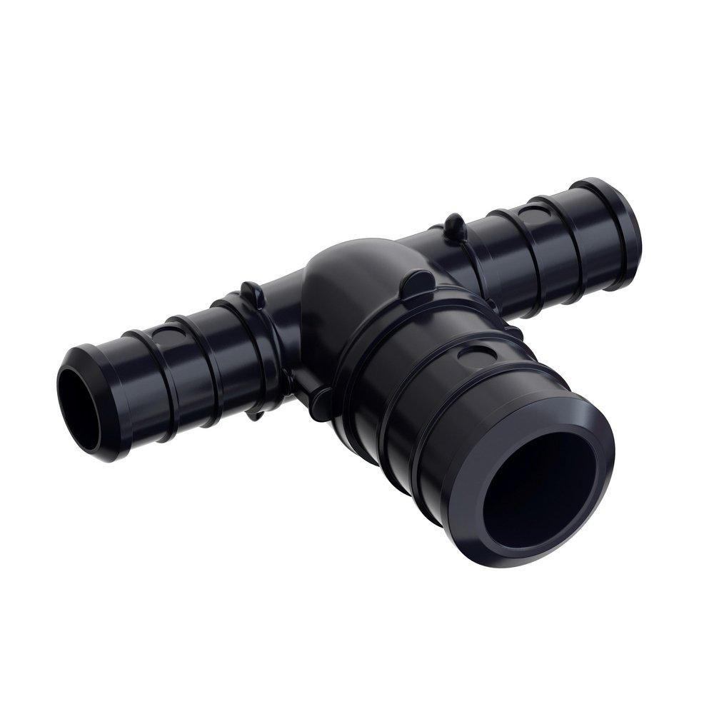 Jones Stephens Black Plastic PEX Crimp Tee 