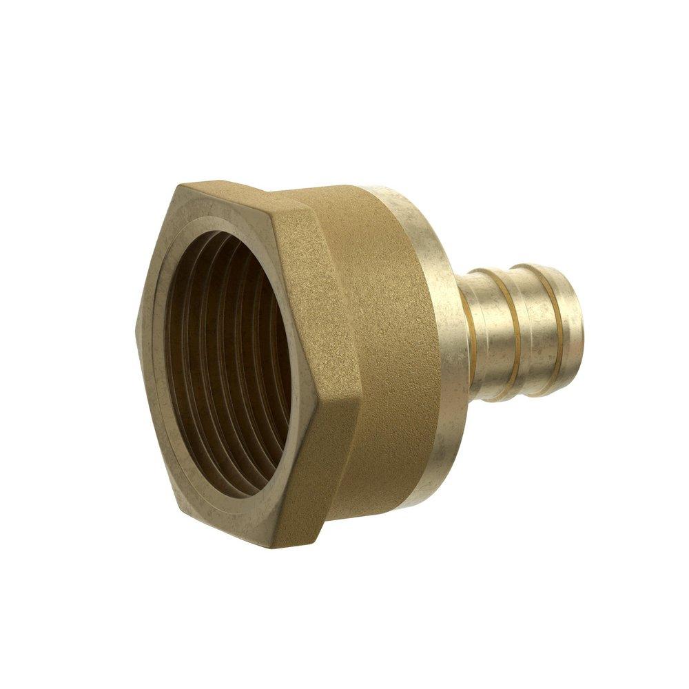 Jones Stephens Brass Brass PEX Crimp x FPT Adapter 