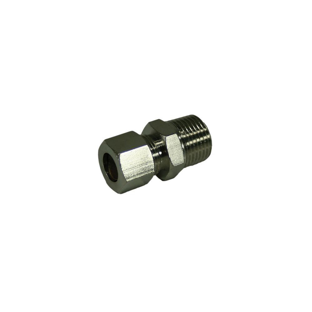 3/8 in. x 1/2 in. Chrome Plated Compression x Male Connector 