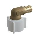 1/2 in. Brass PEX Crimp x FIP 90° Elbow with Poly Swivel Nut