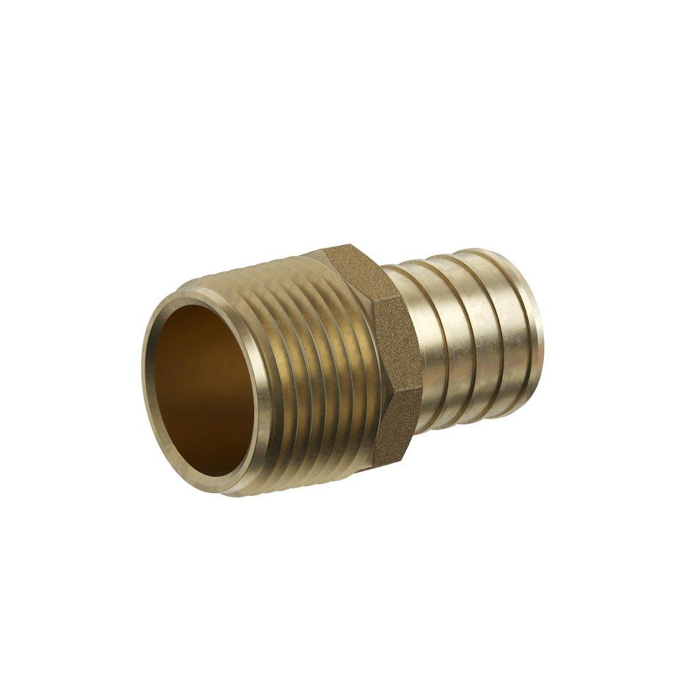 Jones Stephens Brass Brass PEX Crimp x MPT Adapter 