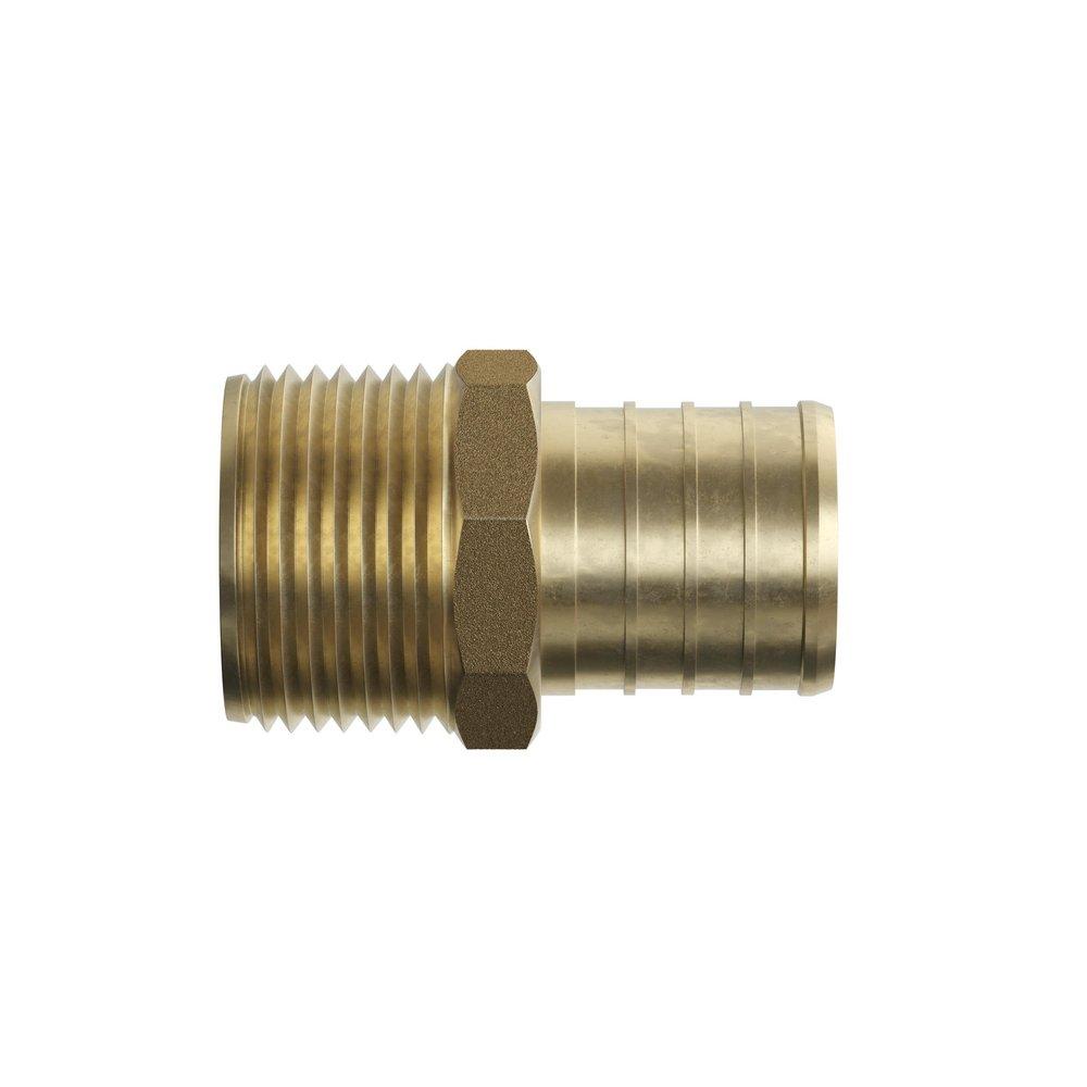 Jones Stephens Brass Brass PEX Crimp x MPT Adapter 