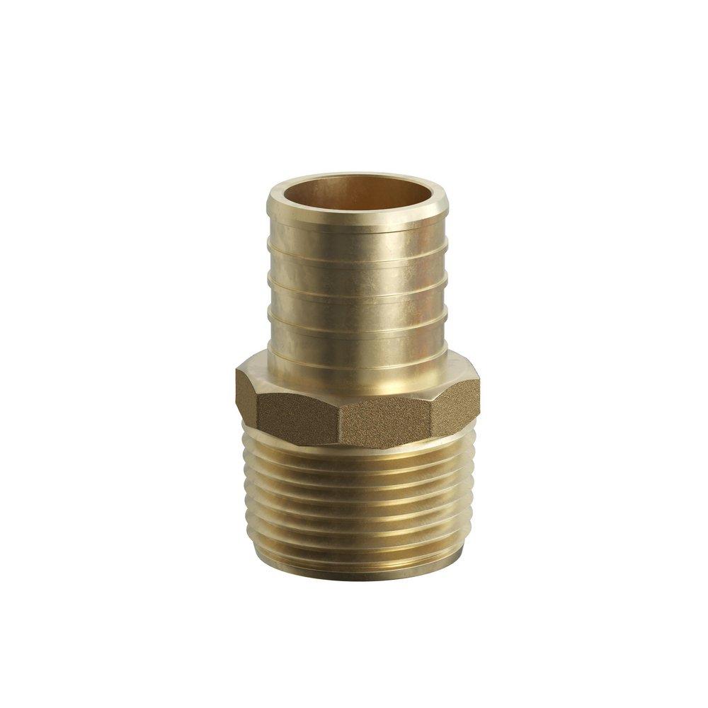 Jones Stephens Brass Brass PEX Crimp x MPT Adapter 