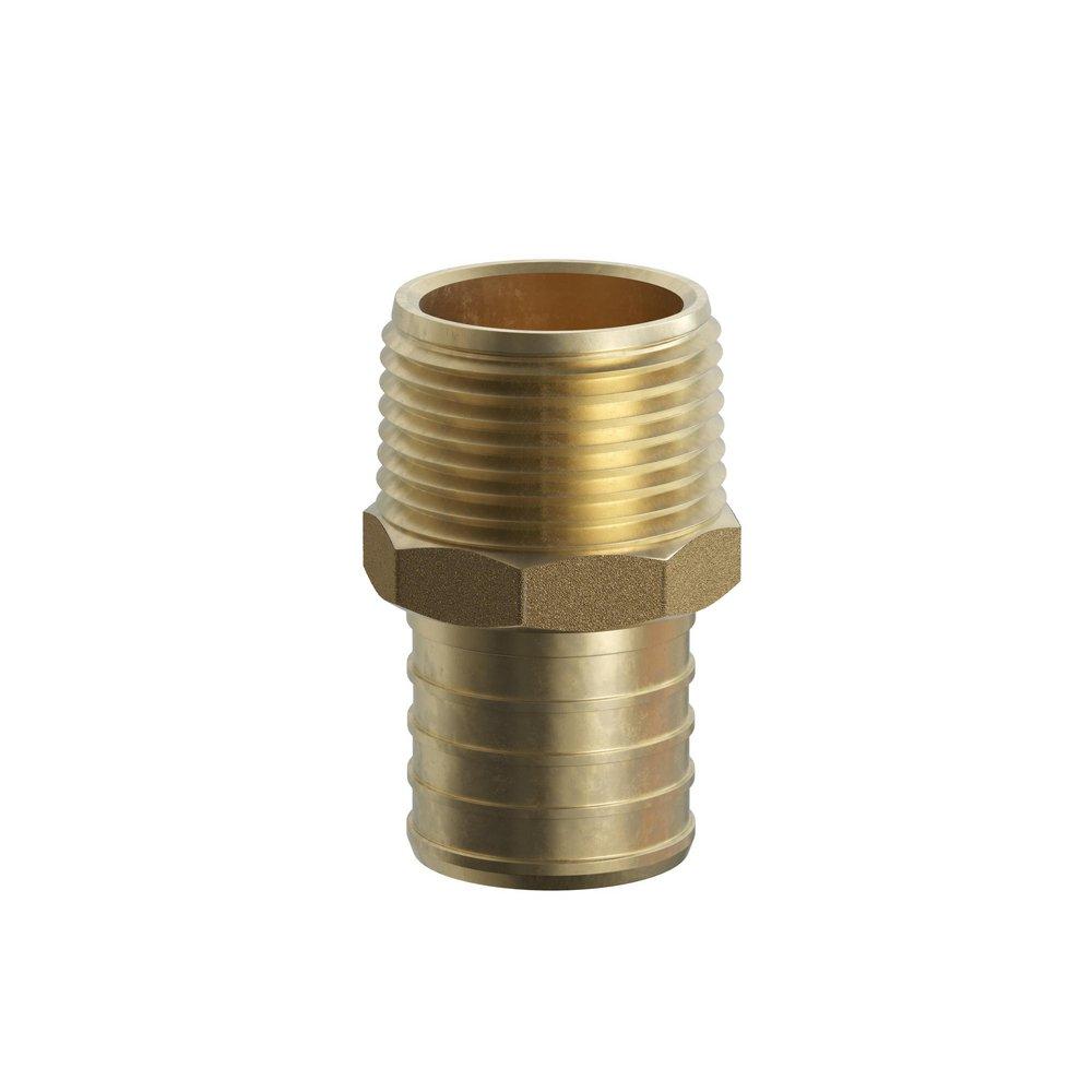 Jones Stephens Brass Brass PEX Crimp x MPT Adapter 