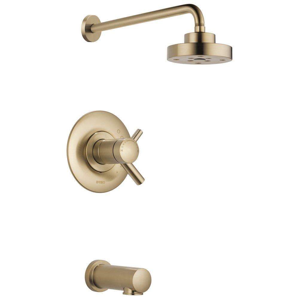 Brizo Luxe Gold Two Handle Single Function Bathtub & Shower Faucet (Trim Only) 