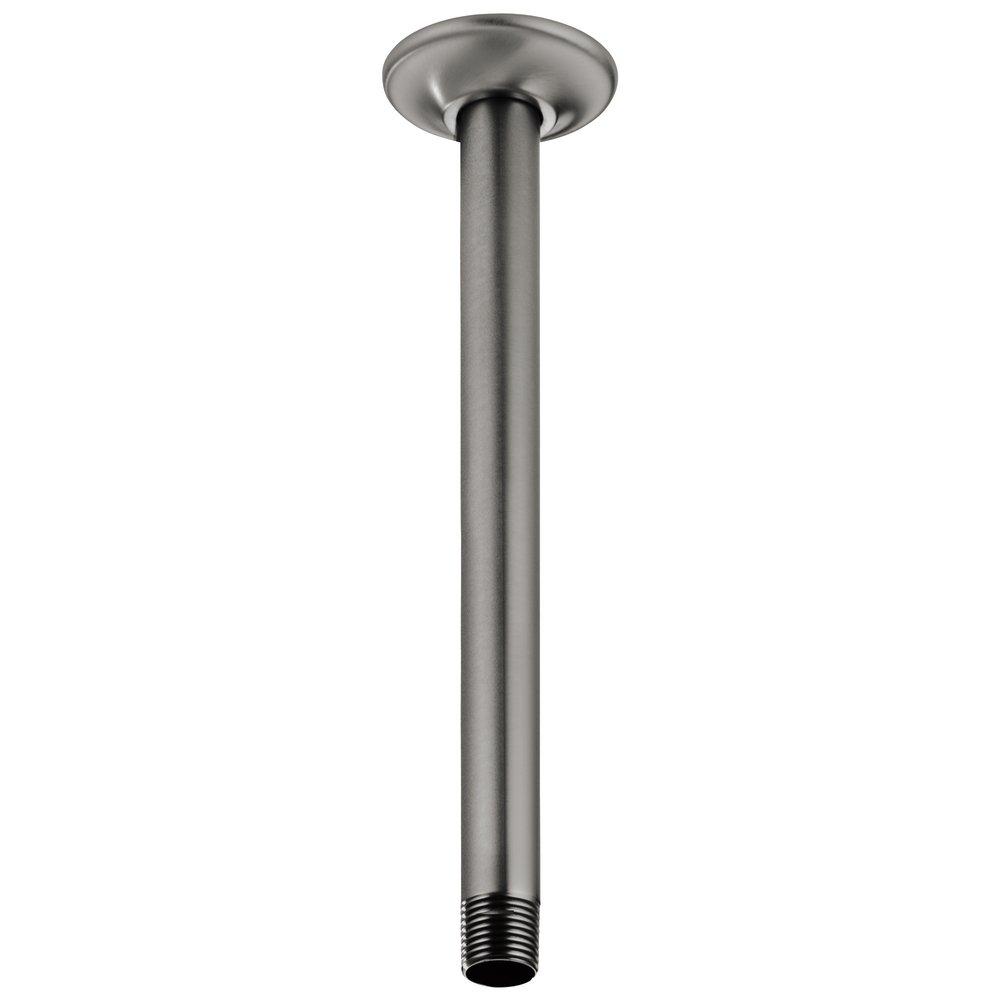 Brizo Luxe Steel 1/2 x 10 x 2-3/8 in. NPT Shower Arm and Flange 