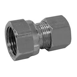 1/2 in. x 1/2 in. Chrome Plated Compression x Female Connector, Lead-Free