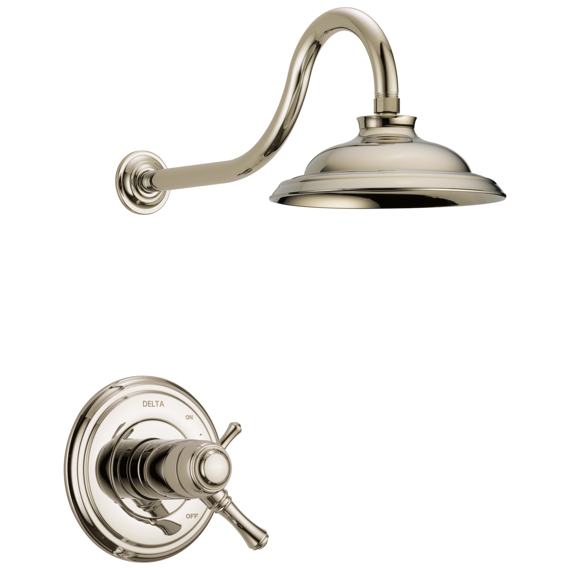 Delta Faucet Brilliance Polished Nickel Two Handle Single Function Shower Faucet (Trim Only) 