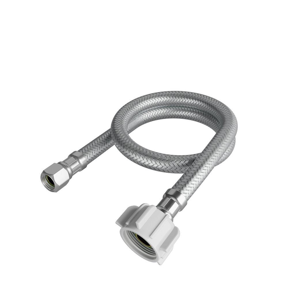 Jones Stephens Stainless Steel 3/8 x 7/8 in. Braided Stainless Closet and Toilet Connector 