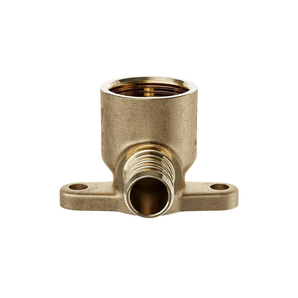 Jones Stephens Brass Brass PEX Crimp x FPT 90° Drop Ear Elbow 