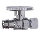 Jones Stephens Chrome Plated PEX x Compression Supply Stop Valve in Chrome Plated 