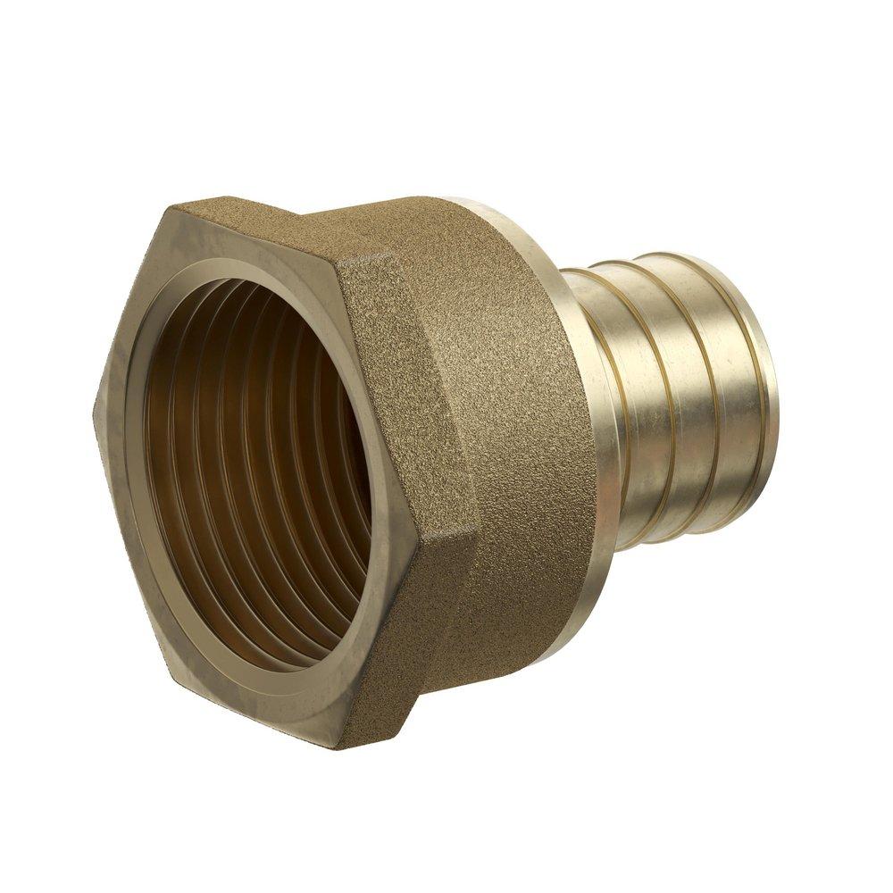 Jones Stephens Brass Brass PEX Crimp x FPT Adapter 