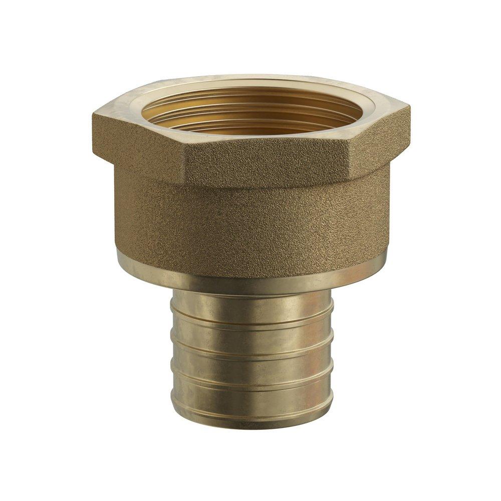 Jones Stephens Brass Brass PEX Crimp x FPT Adapter 