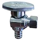 Jones Stephens Chrome Plated Crimp PEX x Compression Oval Angle Supply Stop Valve in Chrome 