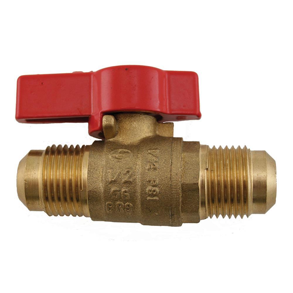 Jones Stephens Brass Forged Brass Flare Quarter Turn Handle Gas Ball Valve 