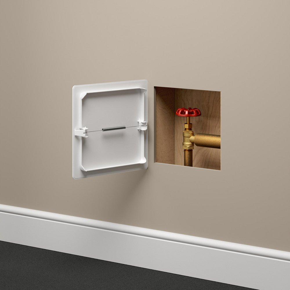 Jones Stephens White Spring Loaded Plastic Access Panel in White 
