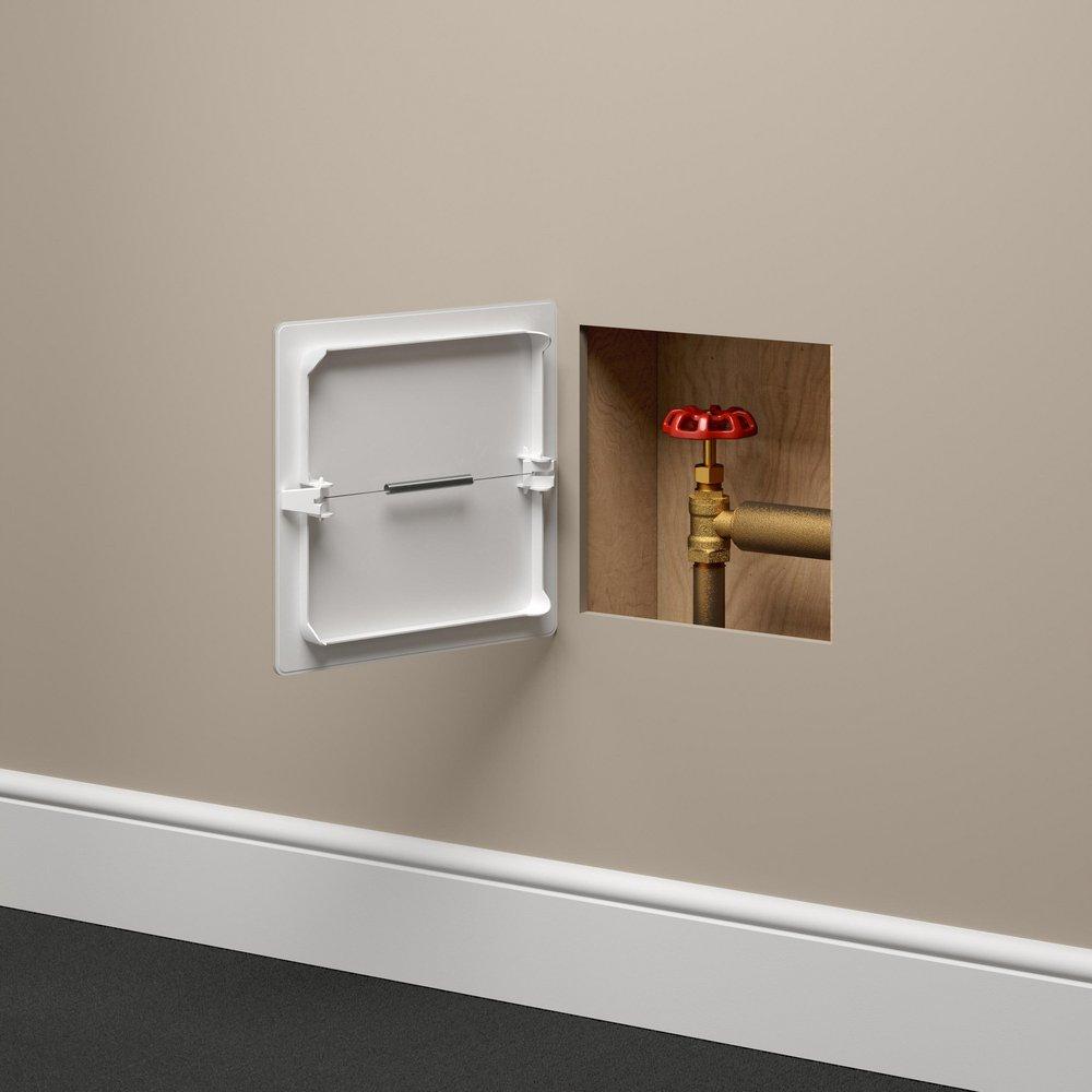Jones Stephens White Spring Loaded Plastic Access Panel in White 