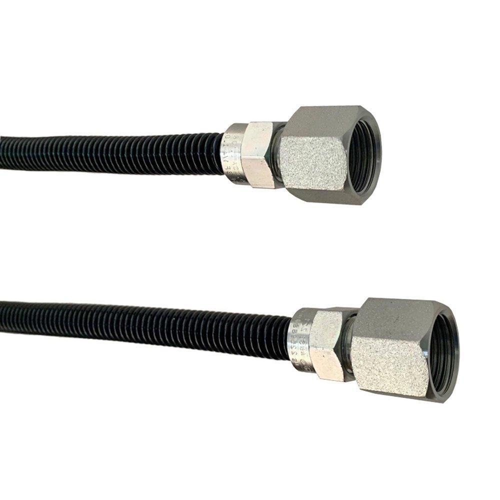 Jones Stephens Black 1/2 in. FIPS Gas Connector with Fitting in Black 