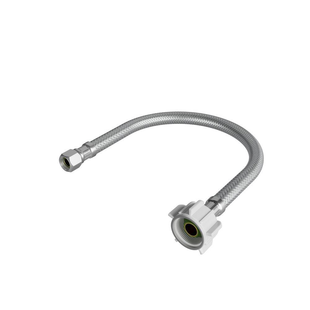 Jones Stephens Stainless Steel 3/8 x 7/8 in. Braided Stainless Closet and Toilet Connector 