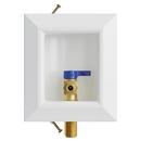 Jones Stephens White 2-4/5 x 3-3/5 x 7/10 in. Ice Maker Outlet Box 