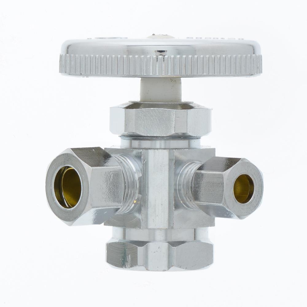1/2 FIP X 3/8 OD X 1/4 OD CHR 3WAY SPLY STOP LEAD FREE 