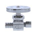 1/2 x 1/4 in. Barbed x OD Compression Oval Straight Supply Stop Valve in Chrome Plated