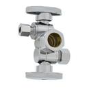 Jones Stephens Chrome Plated OD Compression x OD Tube Oval Dual Supply Stop Valve in Chrome Plated 