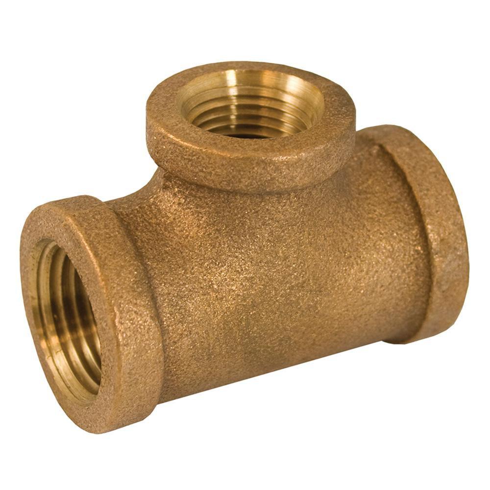 1 x 3/4 in. Bronze Reducing Tee image number 0