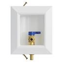 Jones Stephens White Quarter Turn Valve 1/2 in. Ice Maker Supply Box 
