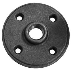 1-1/4 in. Iron Floor Flange in Black