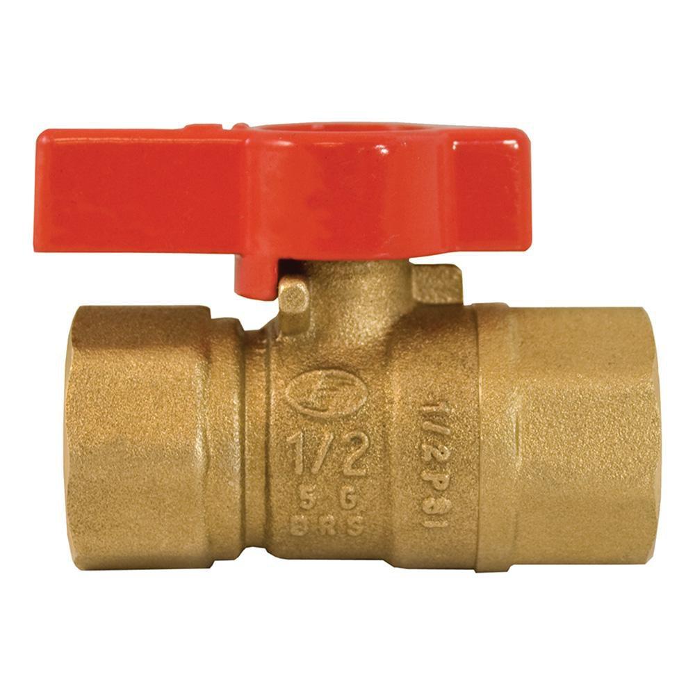 Jones Stephens Brass Forged Brass FIPT Quarter Turn Handle Gas Ball Valve 