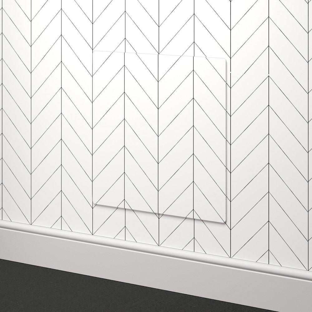 Jones Stephens White Spring Loaded Plastic Access Panel in White 