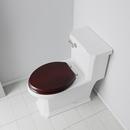 Elongated Closed-Front Toilet Seat and Lid in Mahogany Wood with Piano Finish 