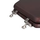 Elongated Closed-Front Toilet Seat and Lid in Mahogany Wood with Piano Finish 