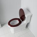 Elongated Closed-Front Toilet Seat and Lid in Mahogany Wood with Piano Finish 