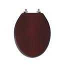 Elongated Closed-Front Toilet Seat and Lid in Mahogany Wood with Piano Finish 