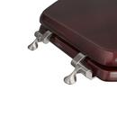 Elongated Closed-Front Toilet Seat and Lid in Mahogany Wood with Piano Finish 