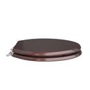 Elongated Closed-Front Toilet Seat and Lid in Mahogany Wood with Piano Finish 