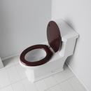 Elongated Closed-Front Toilet Seat and Lid in Mahogany Wood with Piano Finish 