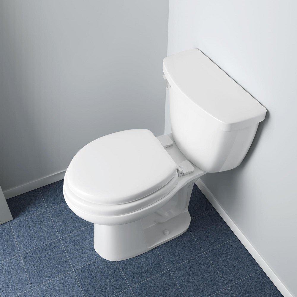 Round Closed-Front Soft Toilet Seat and Lid in White image number 6