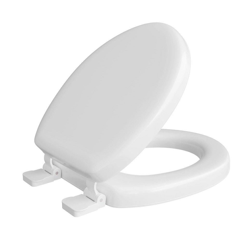 Round Closed-Front Soft Toilet Seat and Lid in White image number 5