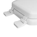 Round Closed-Front Soft Toilet Seat and Lid in White 