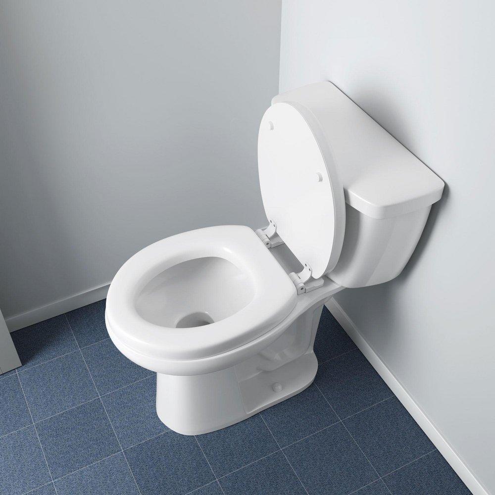 Round Closed-Front Soft Toilet Seat and Lid in White 