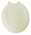 Round Closed-Front Soft Toilet Seat and Lid in Bone 