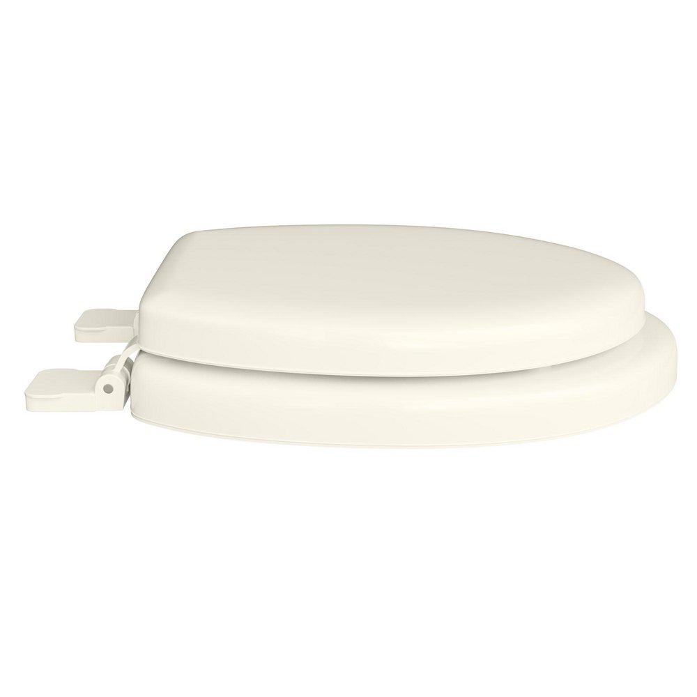 Round Closed-Front Soft Toilet Seat and Lid in Bone 